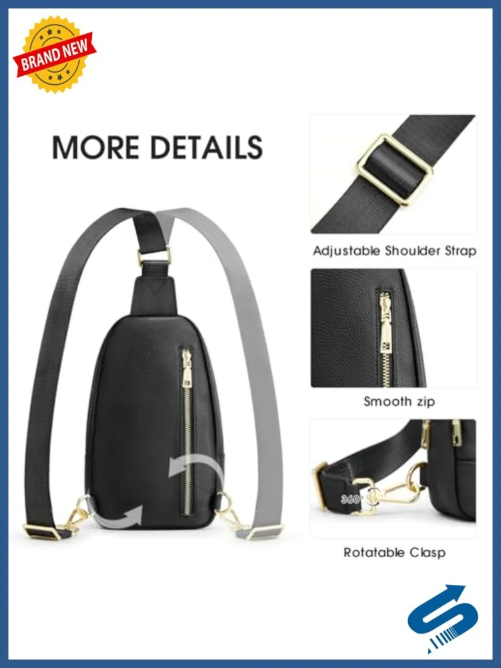 Genuine Leather RFID Blocking Sling Crossbody Bag for Women Travel